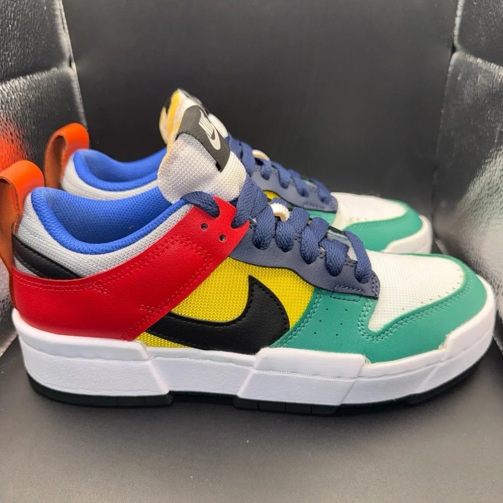 Size 8 - Nike Dunk Disrupt Low Multi-Color Wmns, CK6654-004, Very Clean, No Box
